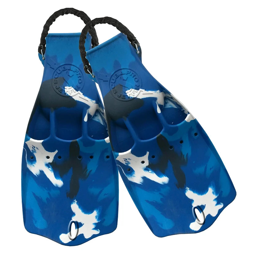 JET FIN W/SPRG. BLUE CAMO