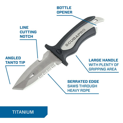 KNIFE,TITANIUM,3.5" BLADE